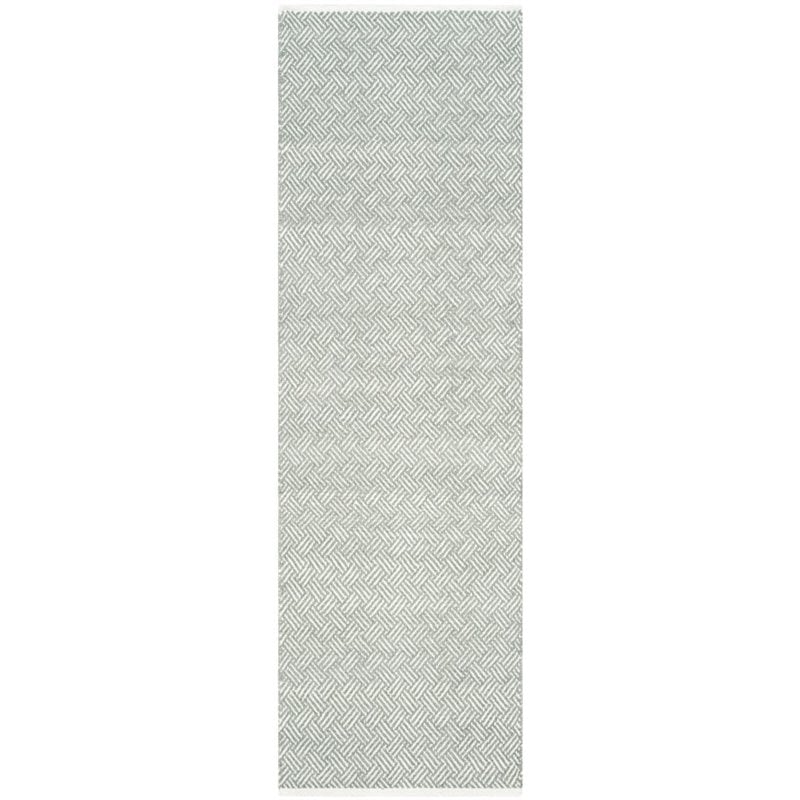 Safavieh Boston 8' Square Hand Woven Cotton Pile Rug in Gray