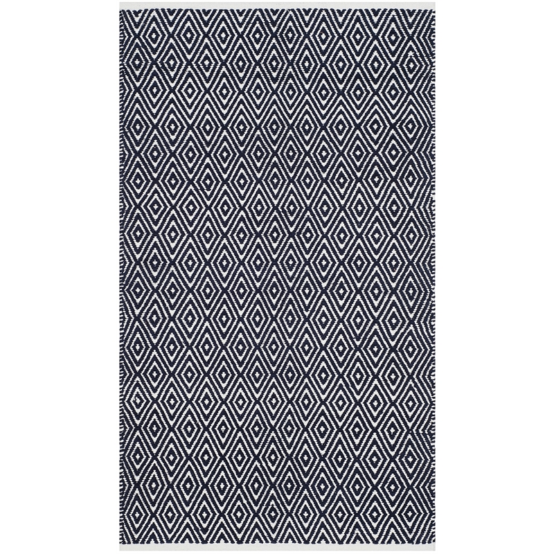 Safavieh Boston 3' X 5' Hand Woven Cotton Pile Rug in Navy