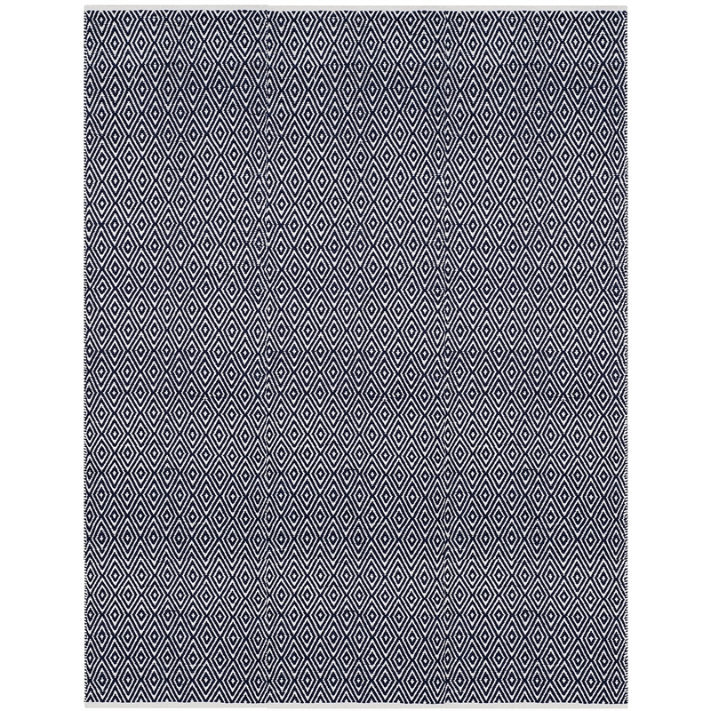 Safavieh Boston 4' X 6' Hand Woven Cotton Pile Rug in Navy