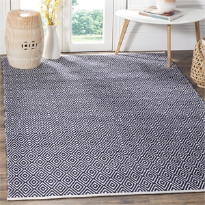 Safavieh Boston 6' X 9' Hand Woven Cotton Pile Rug in Navy