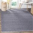 Safavieh Boston 6' Square Hand Woven Cotton Pile Rug in Navy
