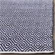 Safavieh Boston 6' Square Hand Woven Cotton Pile Rug in Navy