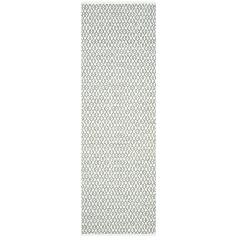 Safavieh Boston 4' Square Hand Woven Cotton Pile Rug in Gray