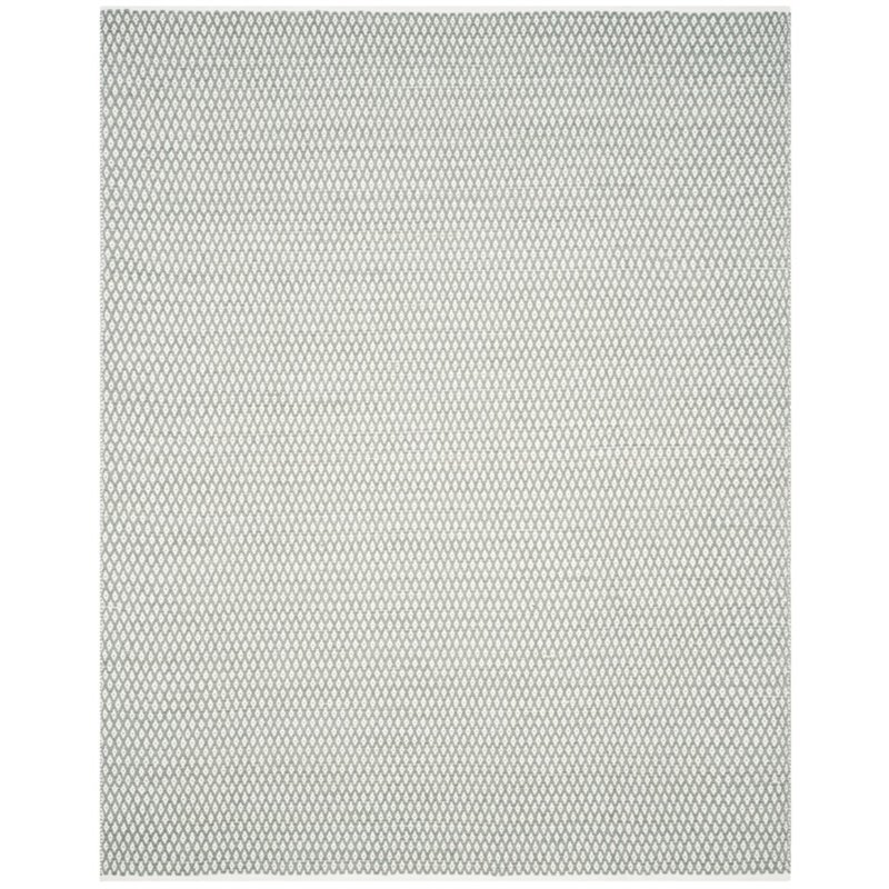 Safavieh Boston 4' Square Hand Woven Cotton Pile Rug in Gray