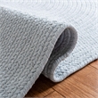 Safavieh Braided 3' X 5' Oval Hand Woven Cotton Pile Rug in Light Blue