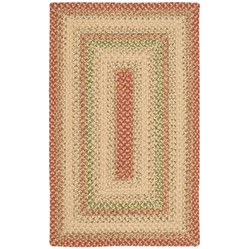 Safavieh Braided 2' X 3' Hand Woven Polypropylene Rug in Rust