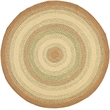 Safavieh Braided 4' Round Hand Woven Polypropylene Rug in Rust