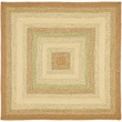 Safavieh Braided 4' Square Hand Woven Polypropylene Rug in Rust