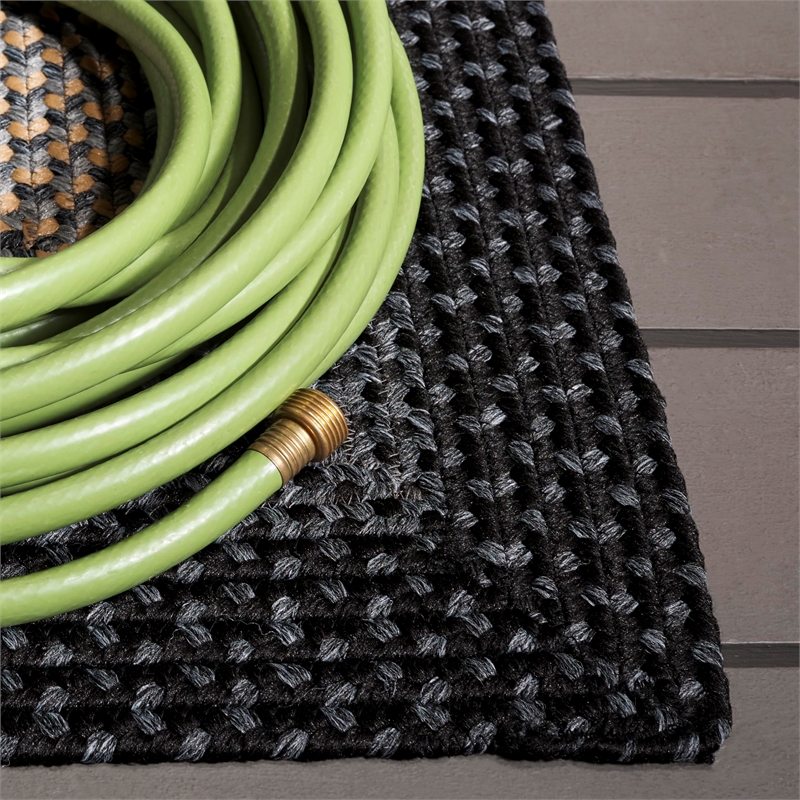 Safavieh Braided 2' X 3' Hand Woven Rug in Black and Gray