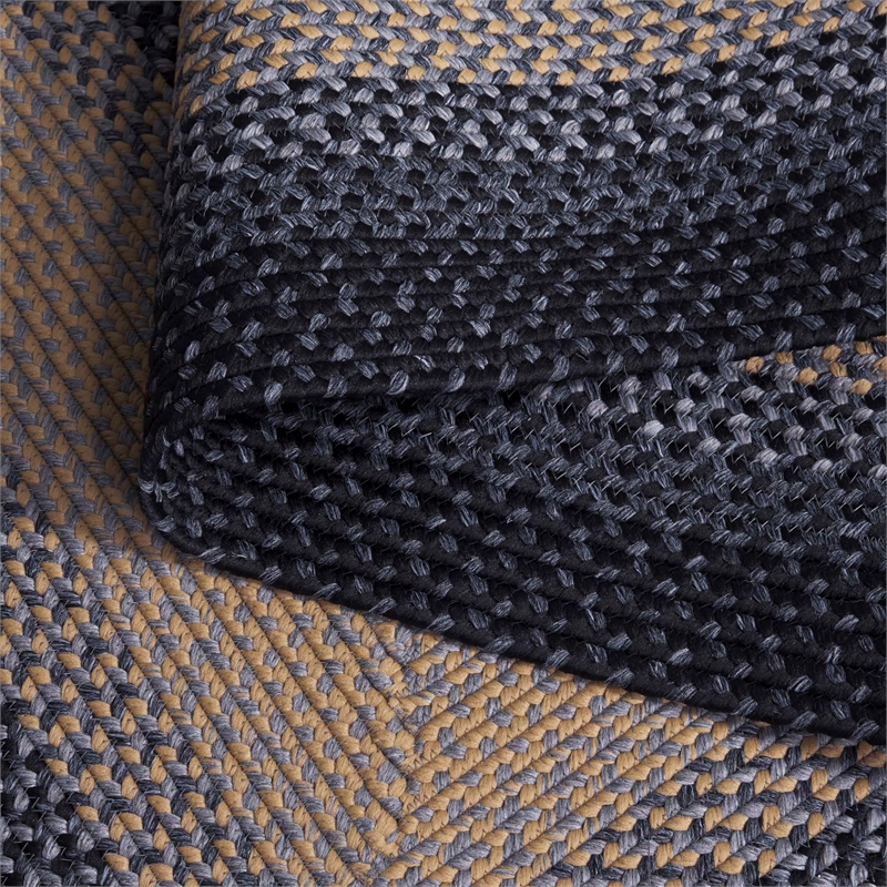 Safavieh Braided 2' X 3' Hand Woven Rug in Black and Gray