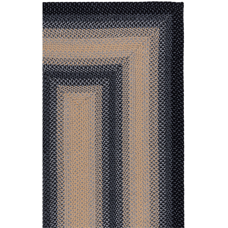 Safavieh Braided 2' X 3' Hand Woven Rug in Black and Gray