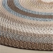 Safavieh Braided 10' X 14' Oval Hand Woven Polypropylene Rug in Brown