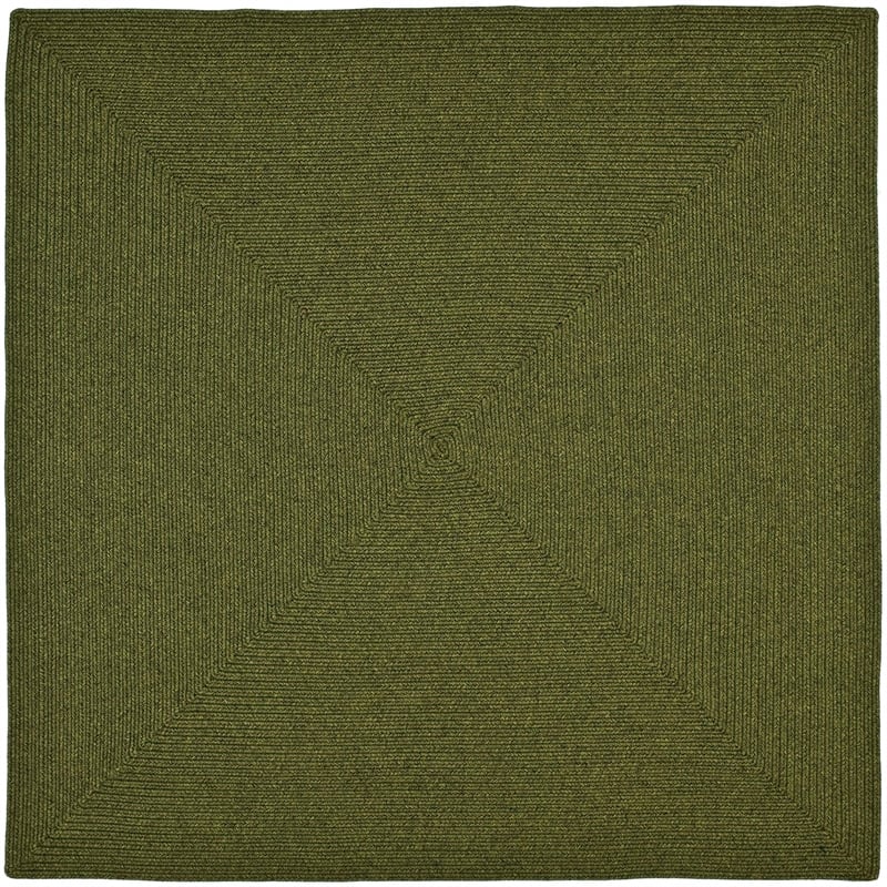 Safavieh Braided 9' X 12' Oval Hand Woven Polypropylene Rug in Green