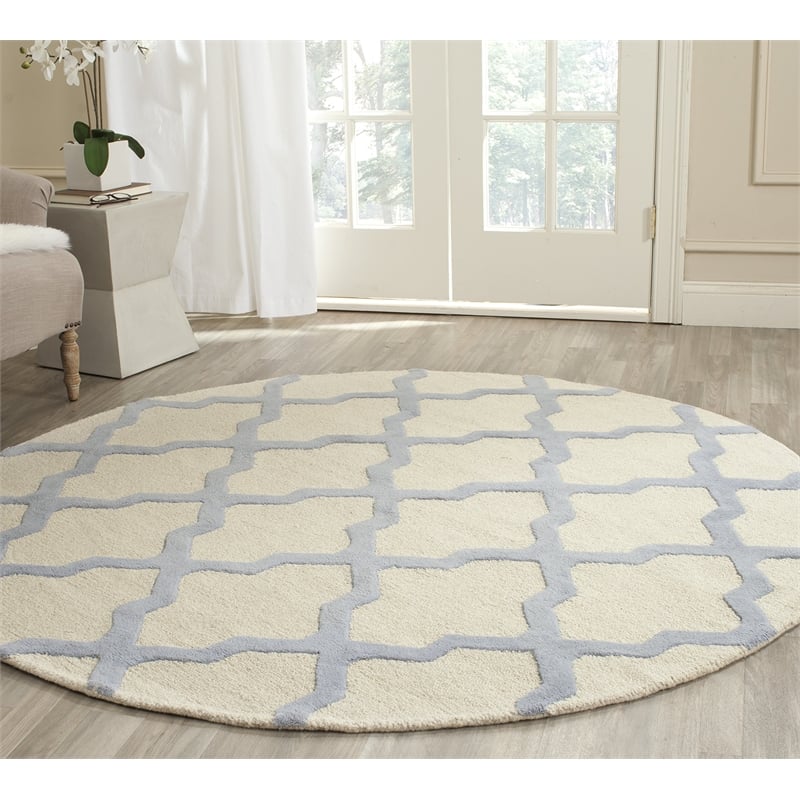 Safavieh Cambridge 6' Round Hand Tufted Wool Rug