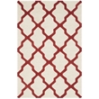 Safavieh Cambridge 4' X 6' Hand Tufted Wool Rug in Ivory and Rust