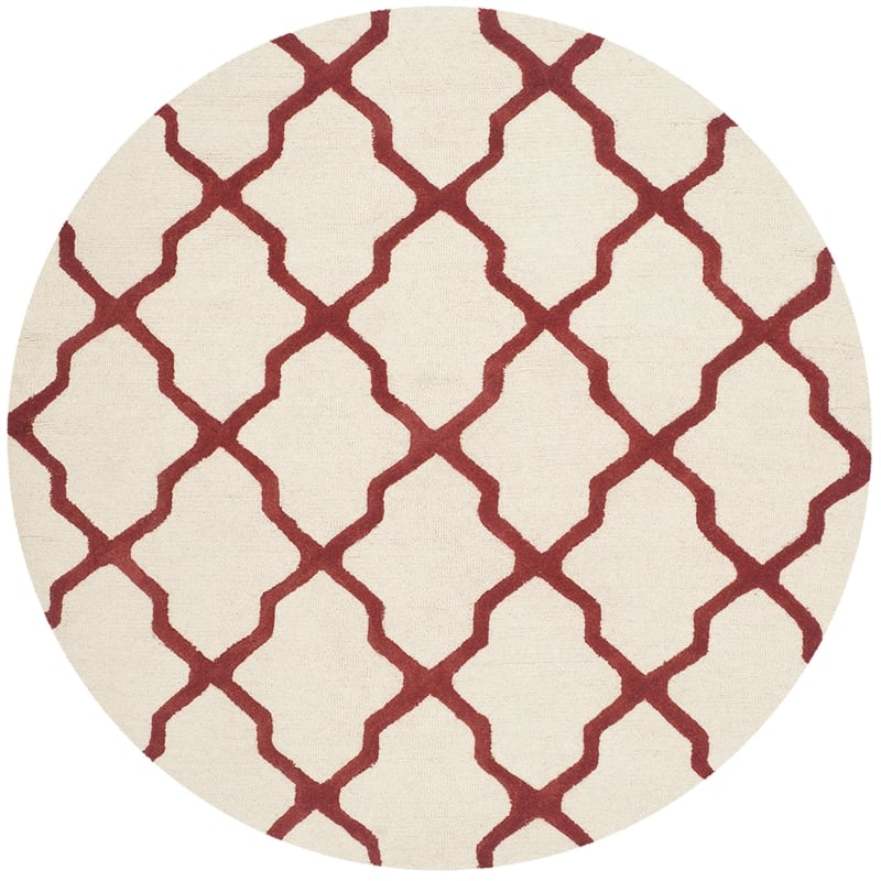 Safavieh Cambridge 6' Round Hand Tufted Wool Rug