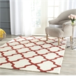 Safavieh Cambridge 8' X 10' Hand Tufted Wool Rug in Ivory and Rust