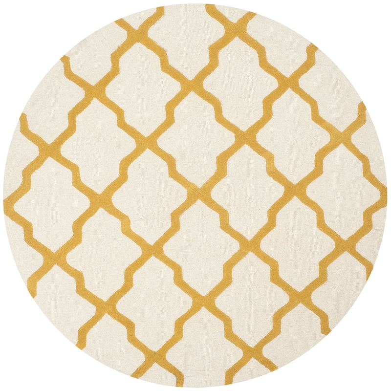 Safavieh Cambridge 6' Round Hand Tufted Wool Rug