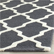 Safavieh Cambridge 5' X 8' Hand Tufted Wool Rug in Dark Gray and Ivory