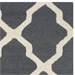 Safavieh Cambridge 5' X 8' Hand Tufted Wool Rug in Dark Gray and Ivory
