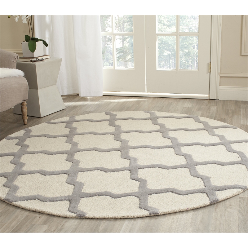 Safavieh Cambridge 6' Round Hand Tufted Wool Rug