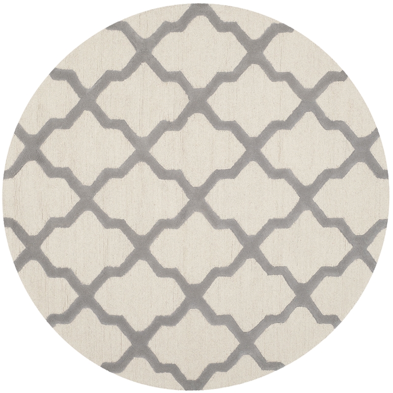 Safavieh Cambridge 6' Round Hand Tufted Wool Rug