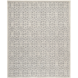 Safavieh Cambridge 6' X 9' Hand Tufted Wool Rug in Silver and Ivory
