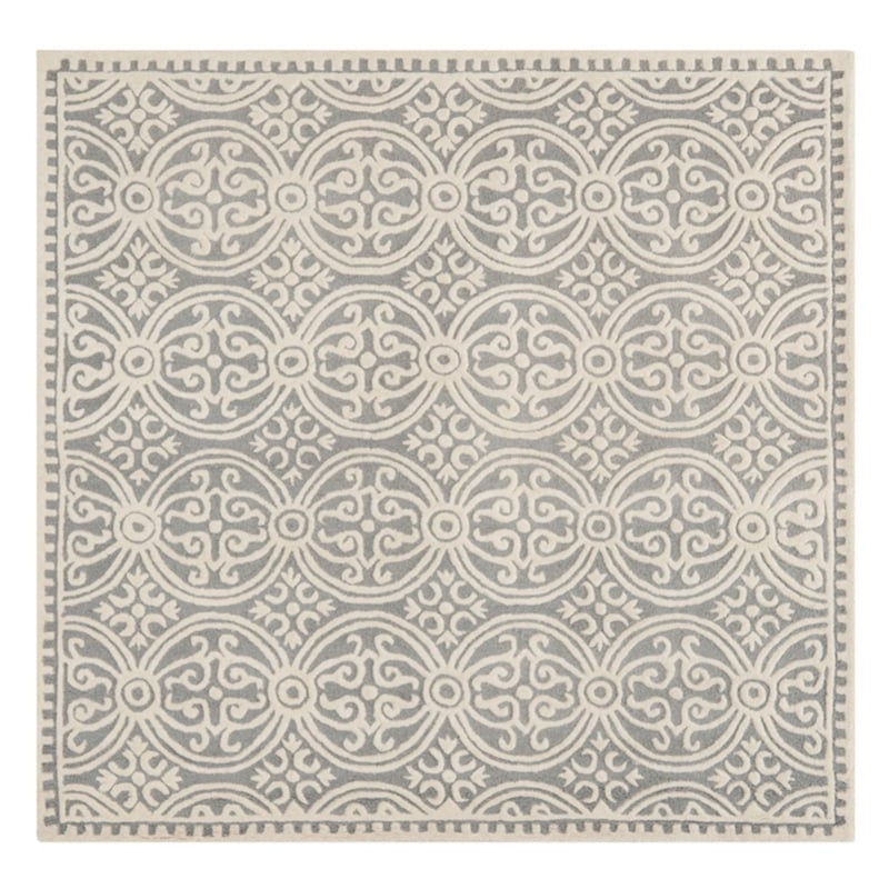 Safavieh Cambridge 11' X 15' Hand Tufted Wool Rug in Black and Ivory