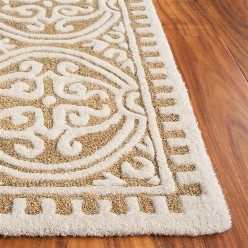 Safavieh Cambridge 5' X 8' Hand Tufted Wool Rug in Black and Ivory