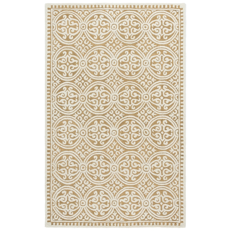 Safavieh Cambridge 5' X 8' Hand Tufted Wool Rug in Black and Ivory