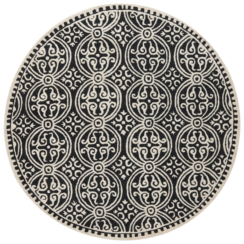Safavieh Cambridge 6' Round Hand Tufted Wool Rug