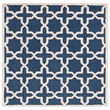 Safavieh Cambridge 4' X 4' Square Wool Hand Tufted Rug in Navy / Ivory