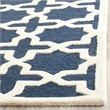 Safavieh Cambridge 8' X 8' Square Wool Hand Tufted Rug in Navy / Ivory
