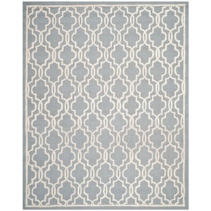 Safavieh Cambridge 9'-0&quot x 12'-0&quot Wool Hand Tufted Rug in Silver / Ivory