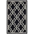 Safavieh Cambridge 3' X 5' Hand Tufted Wool Rug in Black and Ivory