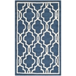 Safavieh Cambridge 3' X 5' Hand Tufted Wool Rug in Navy and Ivory