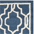 Safavieh Cambridge 3' X 5' Hand Tufted Wool Rug in Navy and Ivory