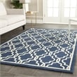 Safavieh Cambridge 4' X 6' Hand Tufted Wool Rug in Navy and Ivory