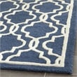 Safavieh Cambridge 4' X 6' Hand Tufted Wool Rug in Navy and Ivory
