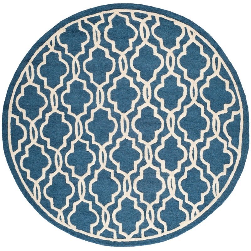 Safavieh Cambridge 6' Round Hand Tufted Wool Rug