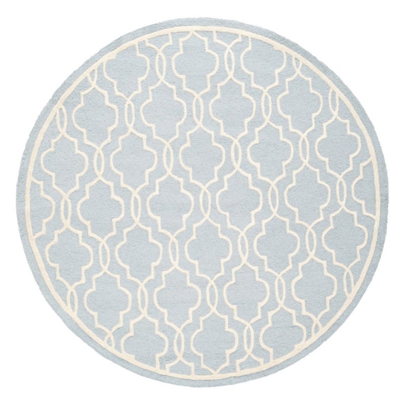 Safavieh Cambridge 9' X 12' Hand Tufted Wool Rug in Navy and Ivory
