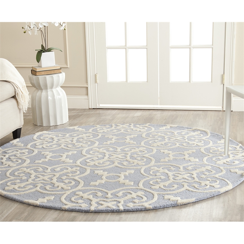 Safavieh Cambridge 6' Round Hand Tufted Wool Rug