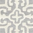 Safavieh Cambridge 2' X 3' Hand Tufted Wool Rug in Silver and Ivory