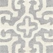 Safavieh Cambridge 3' X 5' Hand Tufted Wool Rug in Silver and Ivory