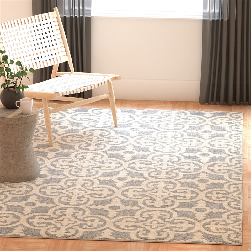 Safavieh Cambridge 6' X 9' Hand Tufted Wool Rug in Silver and Ivory