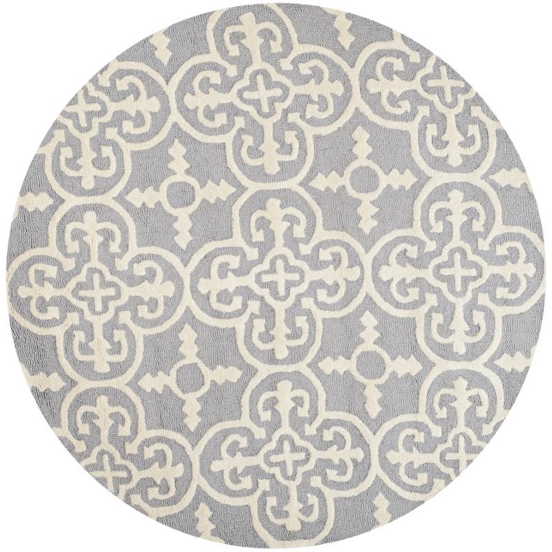 Safavieh Cambridge 6' Round Hand Tufted Wool Rug