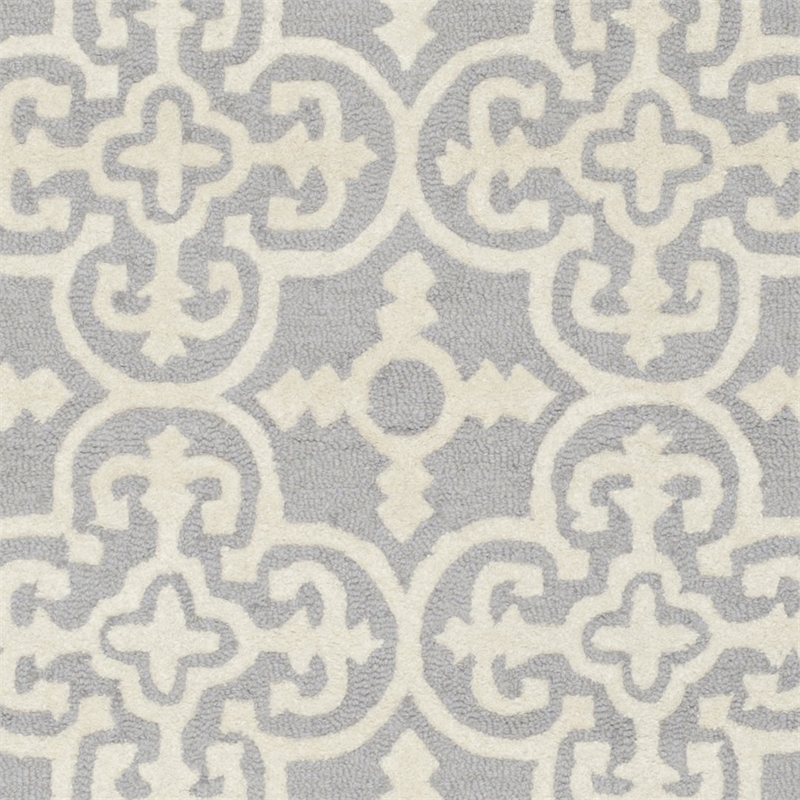 Safavieh Cambridge 8' X 10' Hand Tufted Wool Rug in Silver and Ivory