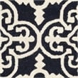 Safavieh Cambridge 3' X 5' Hand Tufted Wool Rug in Black and Ivory