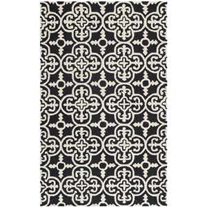 Safavieh Cambridge 6' X 9' Hand Tufted Wool Rug in Black and Ivory