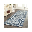 Safavieh Cambridge 3' X 5' Hand Tufted Wool Rug in Navy and Ivory